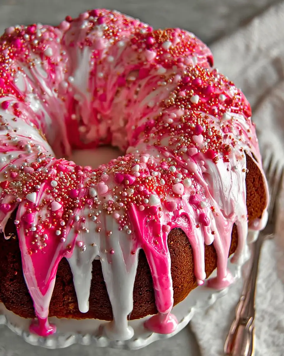 A delicious plate of Valentine’s Swirl Cake