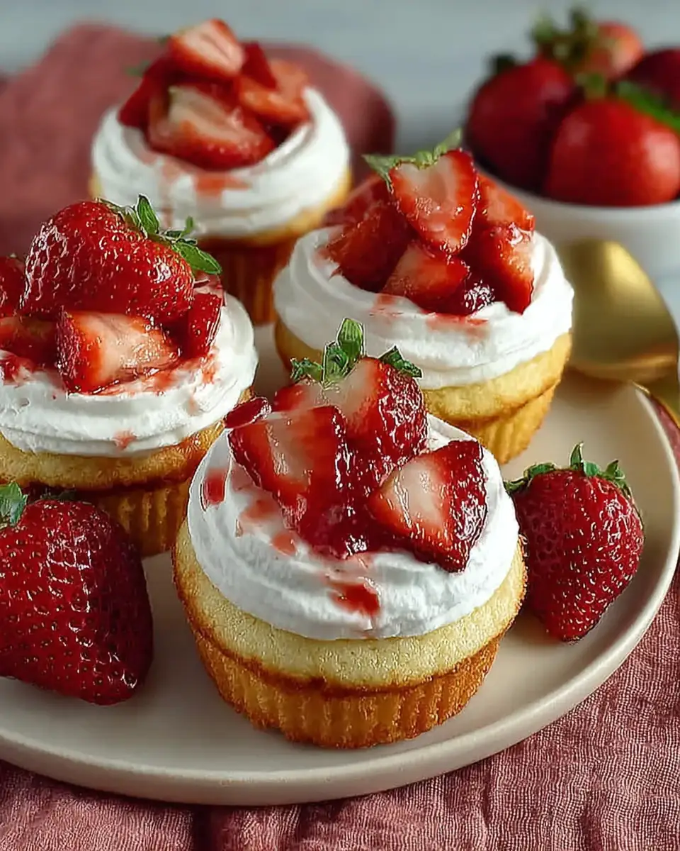 Homemade Strawberry Shortcake Cupcakes