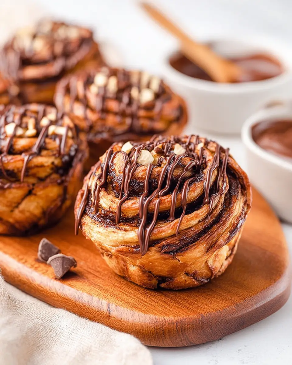A delicious plate of Nutella Cruffins