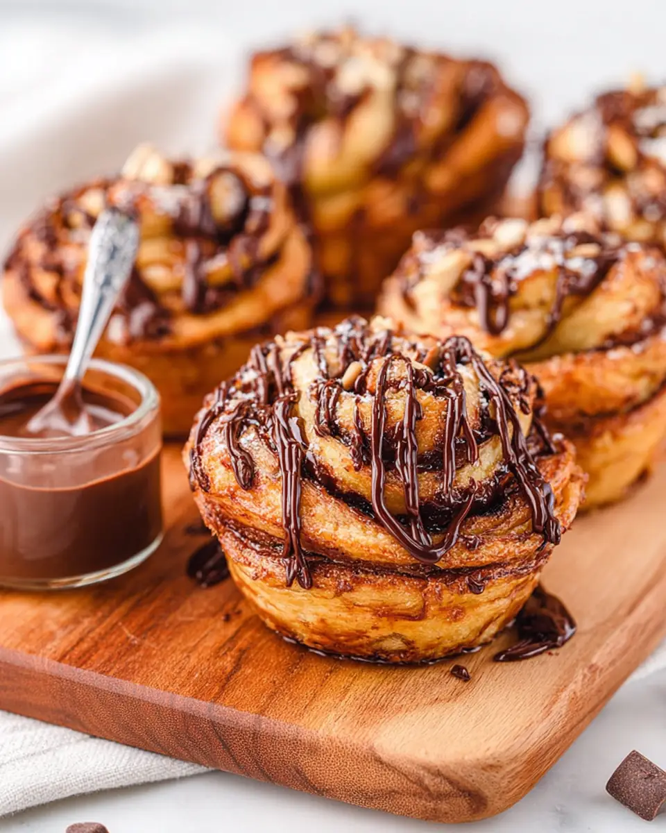 A delicious plate of Nutella Cruffins