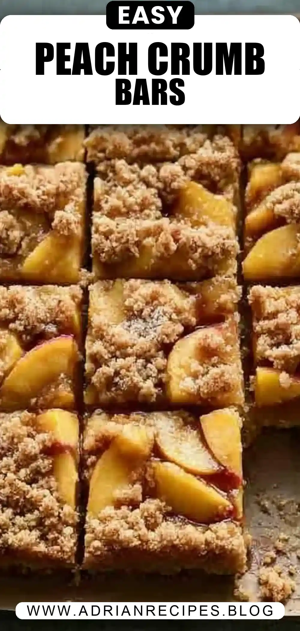 Easy Peach Crumb Bars Recipe – Buttery Homemade Peach Dessert Bars for Summer Baking