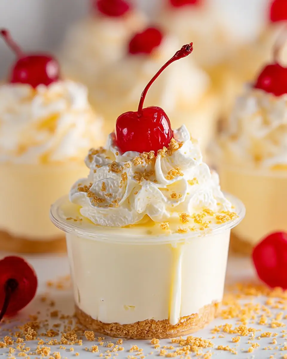 A delicious plate of RumChata Cheesecake Pudding Shots
