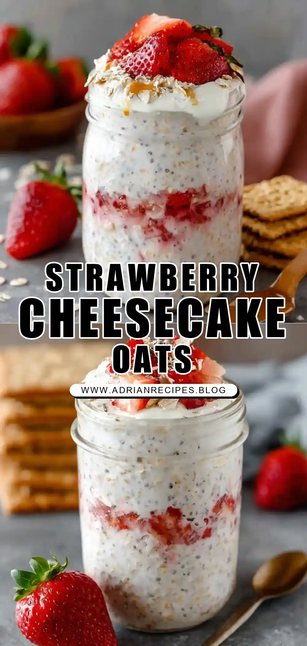 Strawberry Cheesecake Overnight Oats