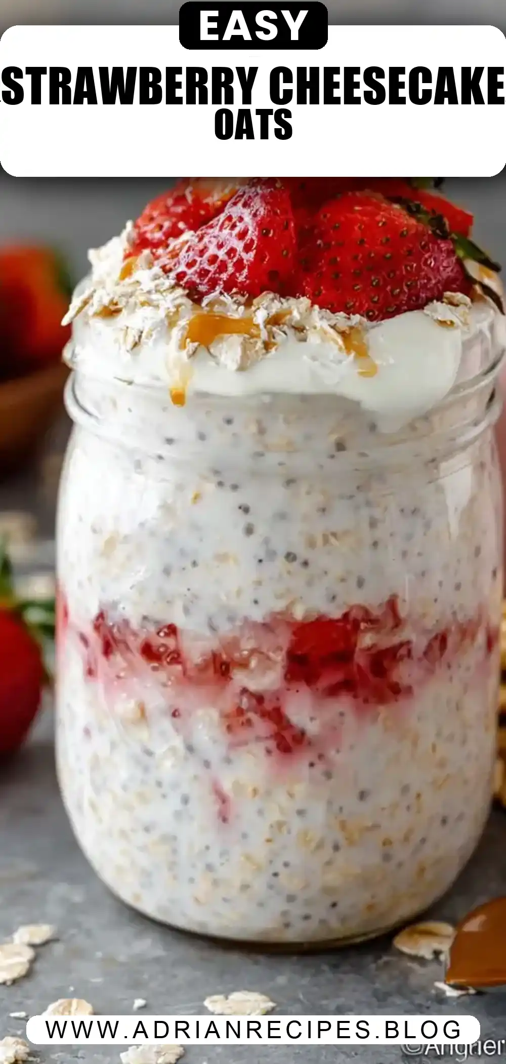 Strawberry Cheesecake Overnight Oats