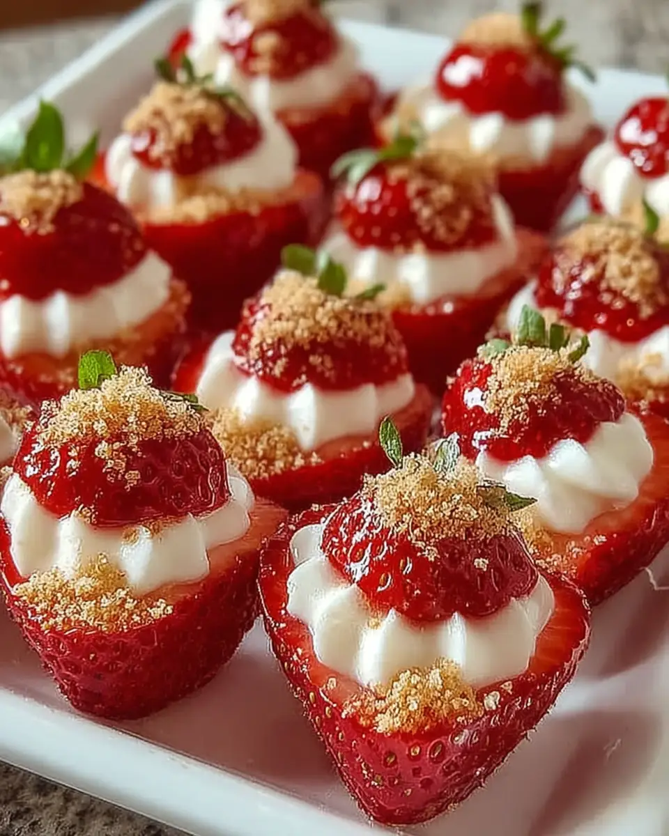 Sweetheart Cheesecake Deviled Strawberries Quick Recipe