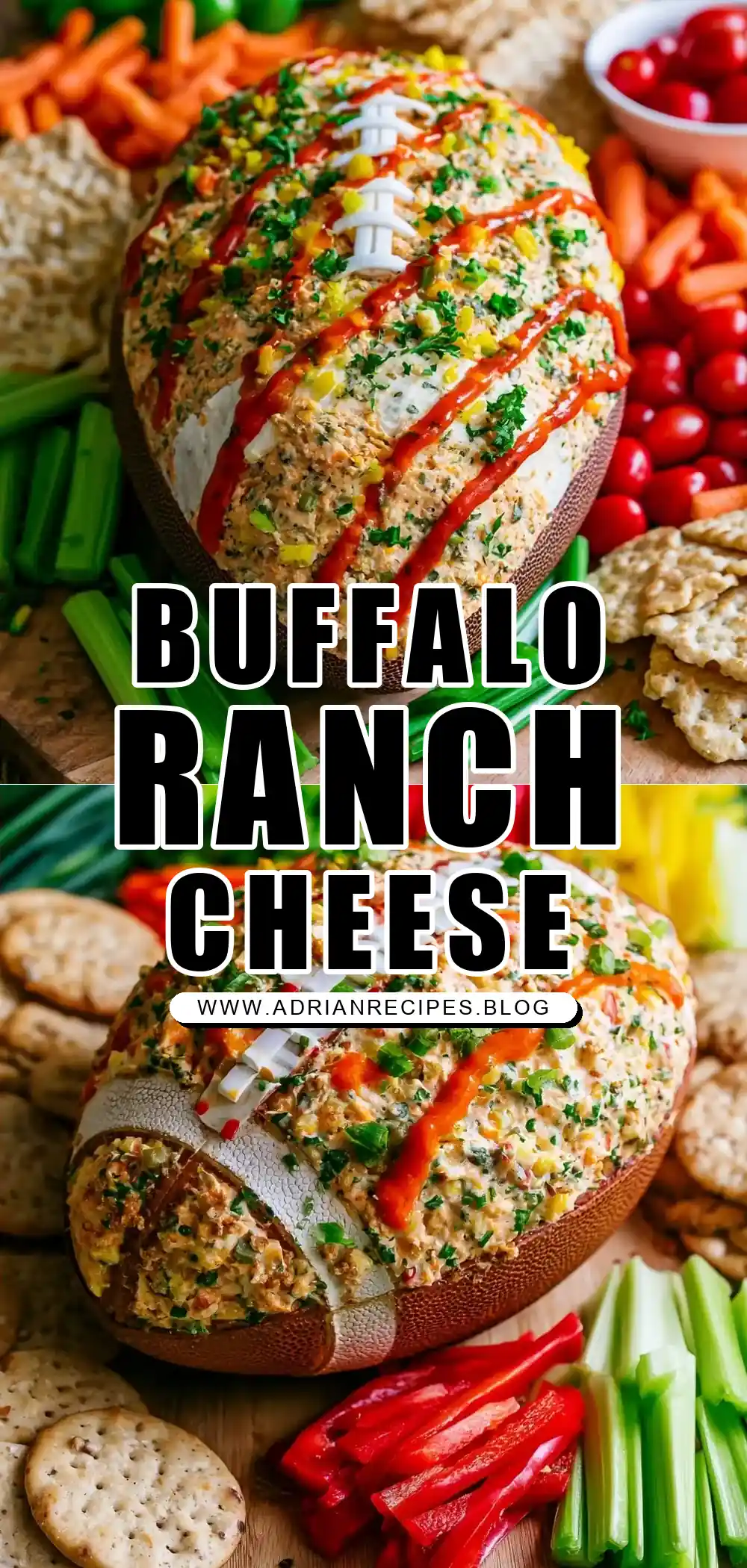 Buffalo Ranch Football Cheese Ball