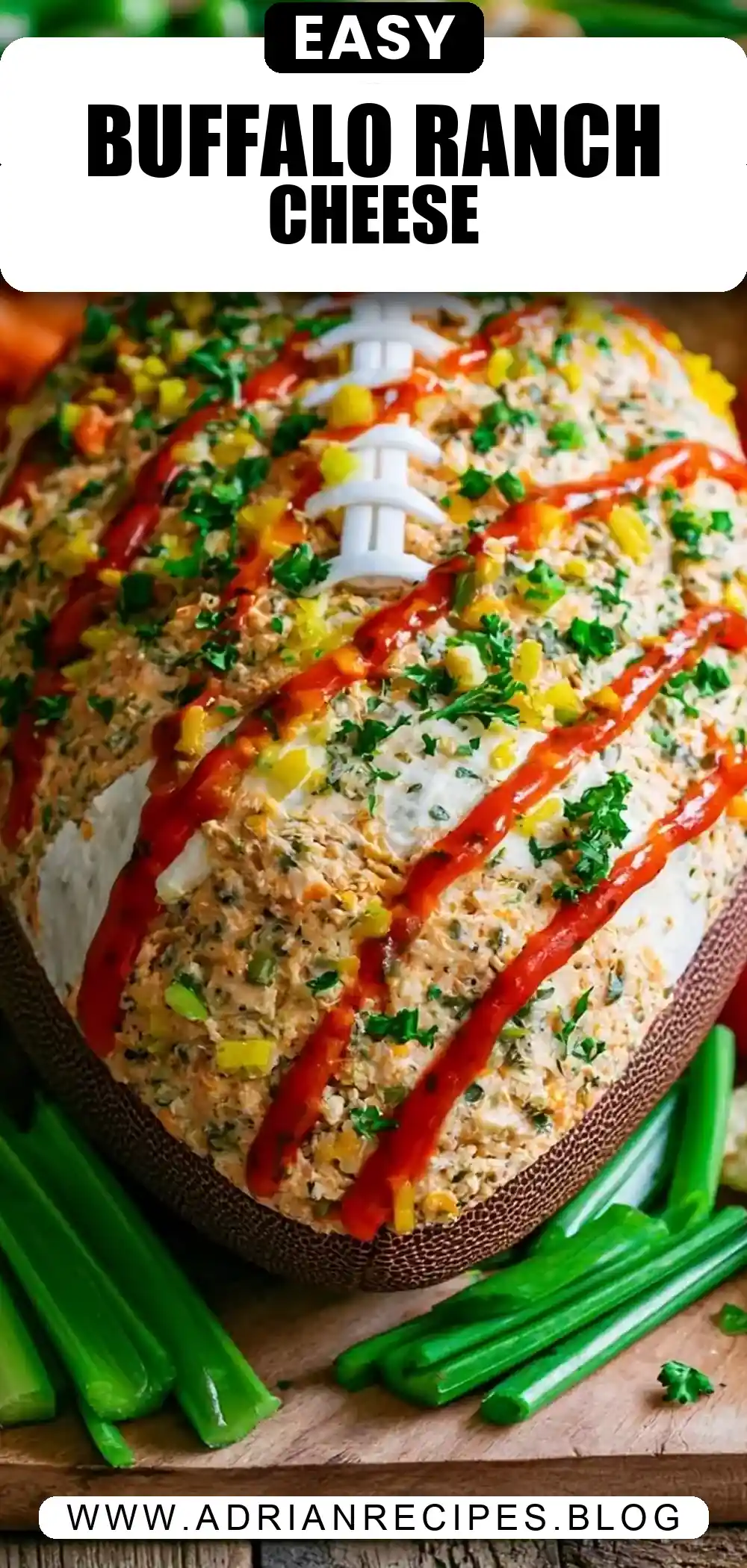 Buffalo Ranch Football Cheese Ball