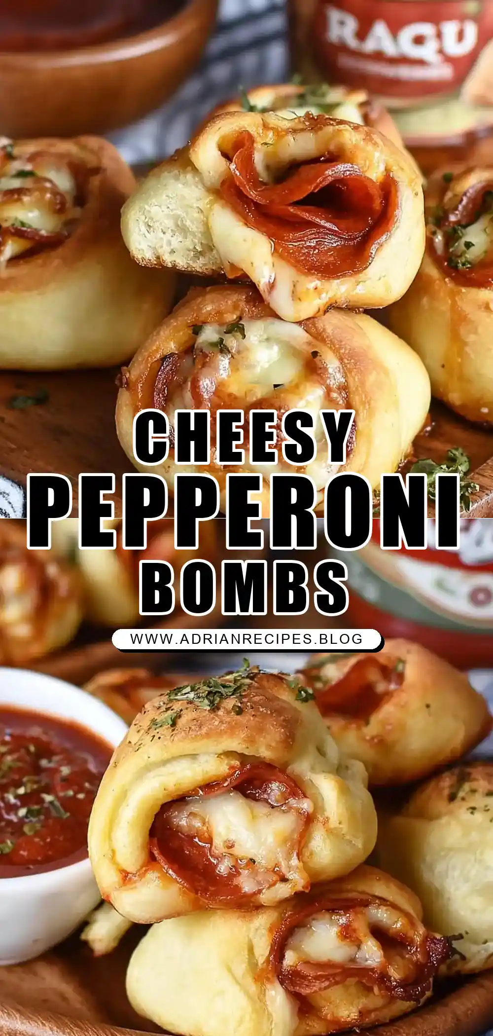 Pepperoni Cheese Pizza Bombs