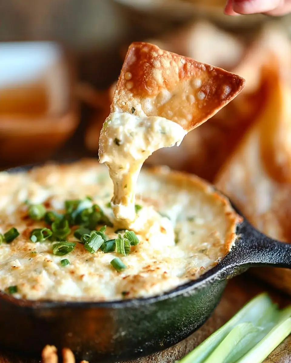 A delicious plate of Crab Rangoon Dip