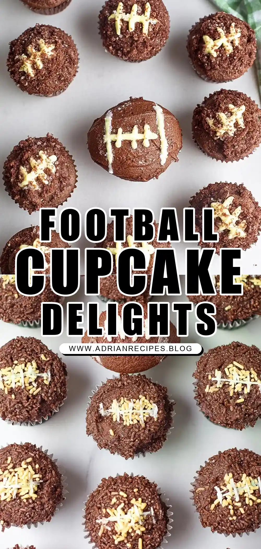 Mini Football Cupcakes