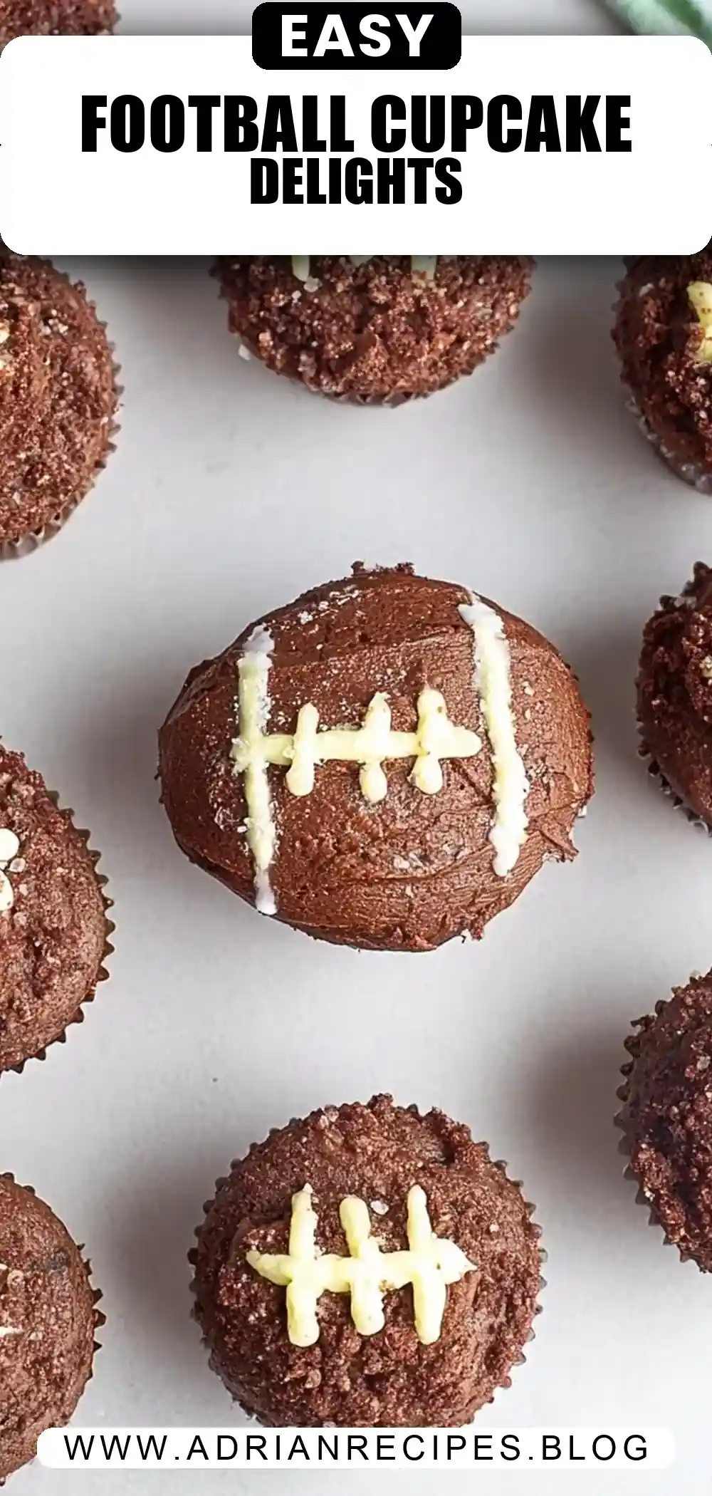 Mini Football Cupcakes