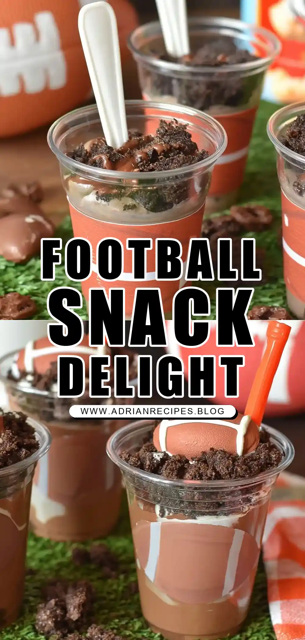 Football Dirt Cups (Easy Football Snack for Kids)
