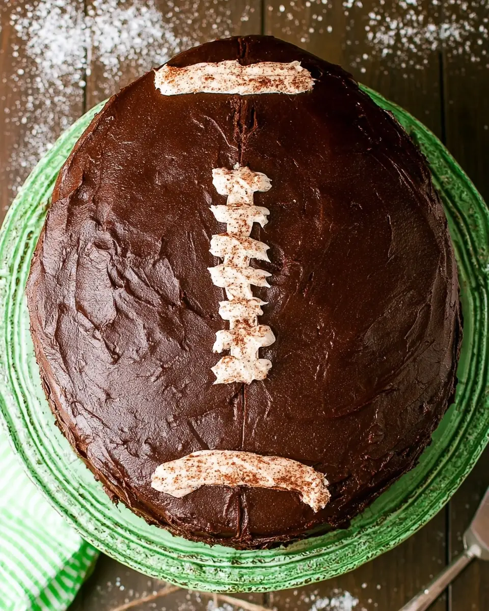 A delicious plate of Football Cake Tutorial Recipe