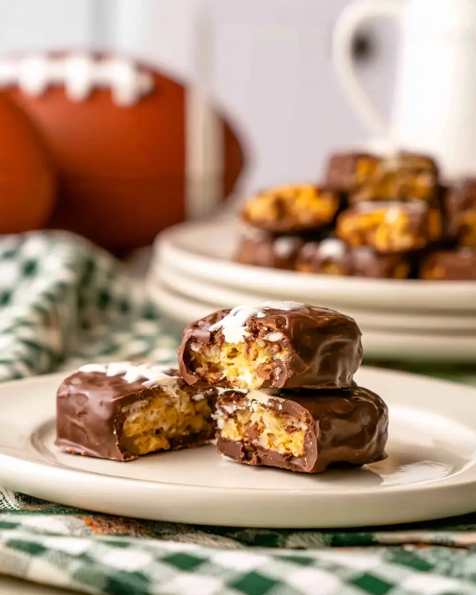 A delicious plate of Football Scotcheroos