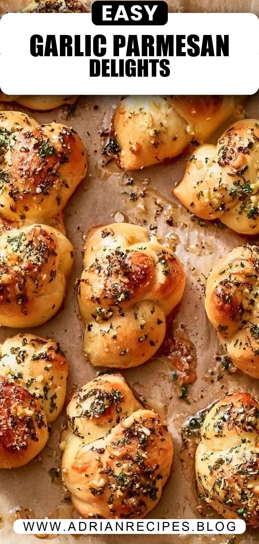 Easy Garlic Parmesan Knots