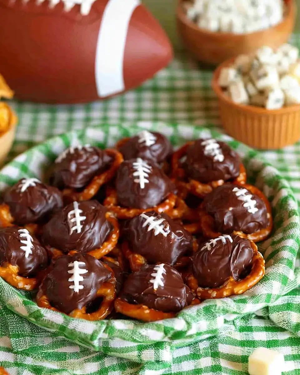 Game Day Pretzel Footballs & Party Snacks