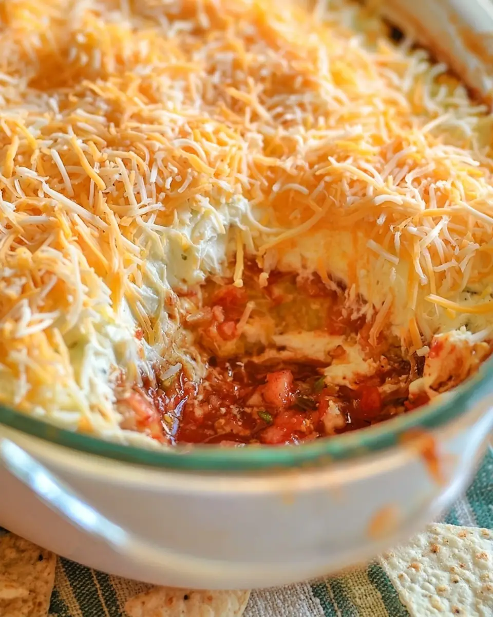 A delicious plate of Layered Cream Cheese and Salsa Dip