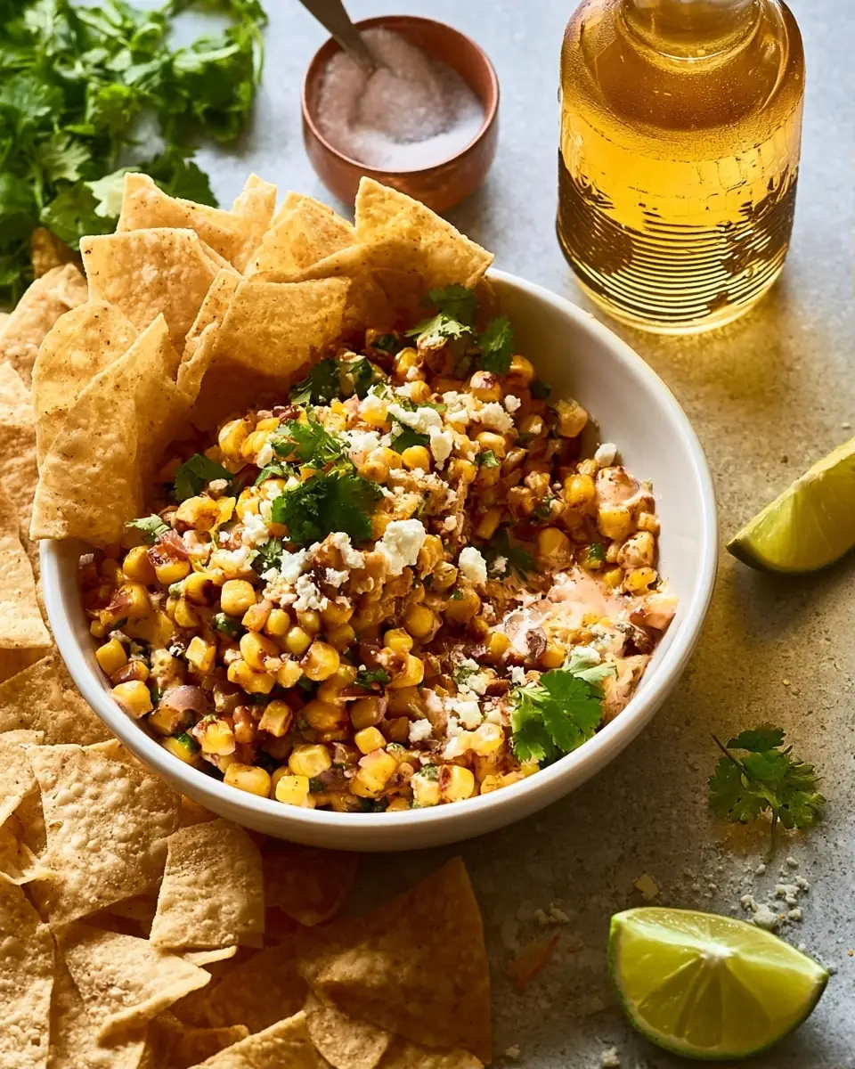 A delicious plate of Mexican Corn Dip