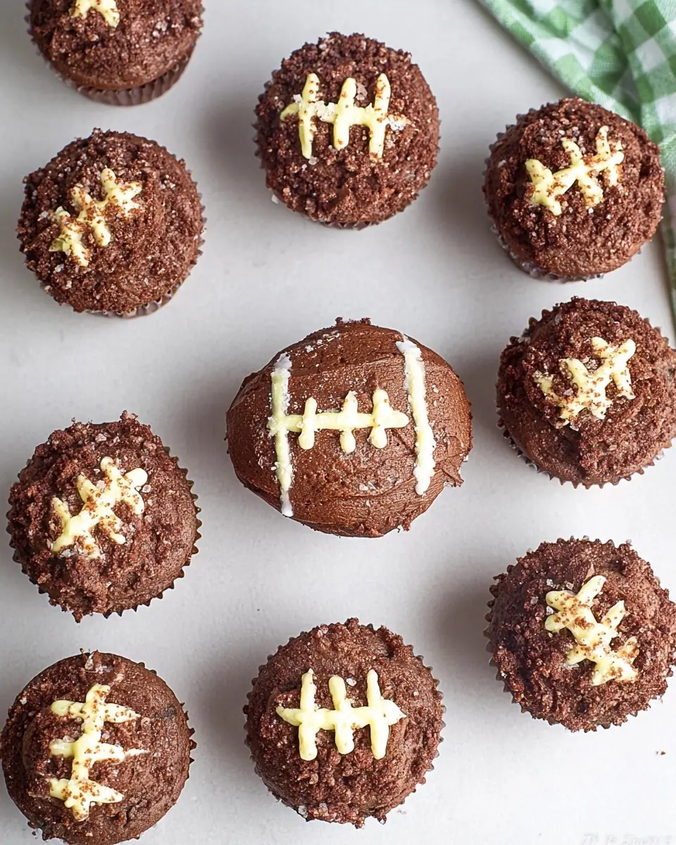 Mini Football Cupcakes