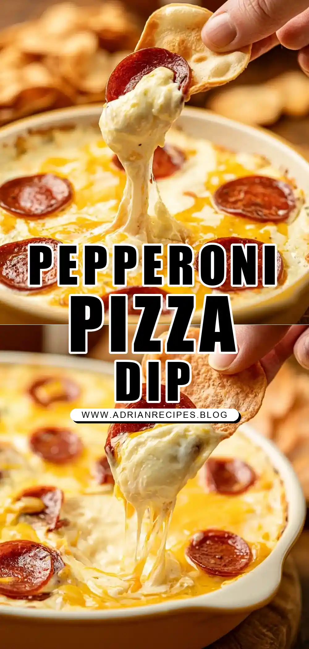 Football Pepperoni Pizza Dip