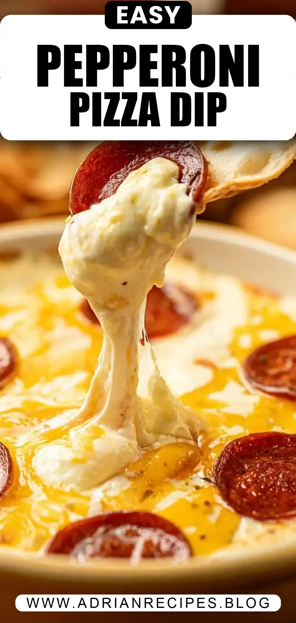 Football Pepperoni Pizza Dip