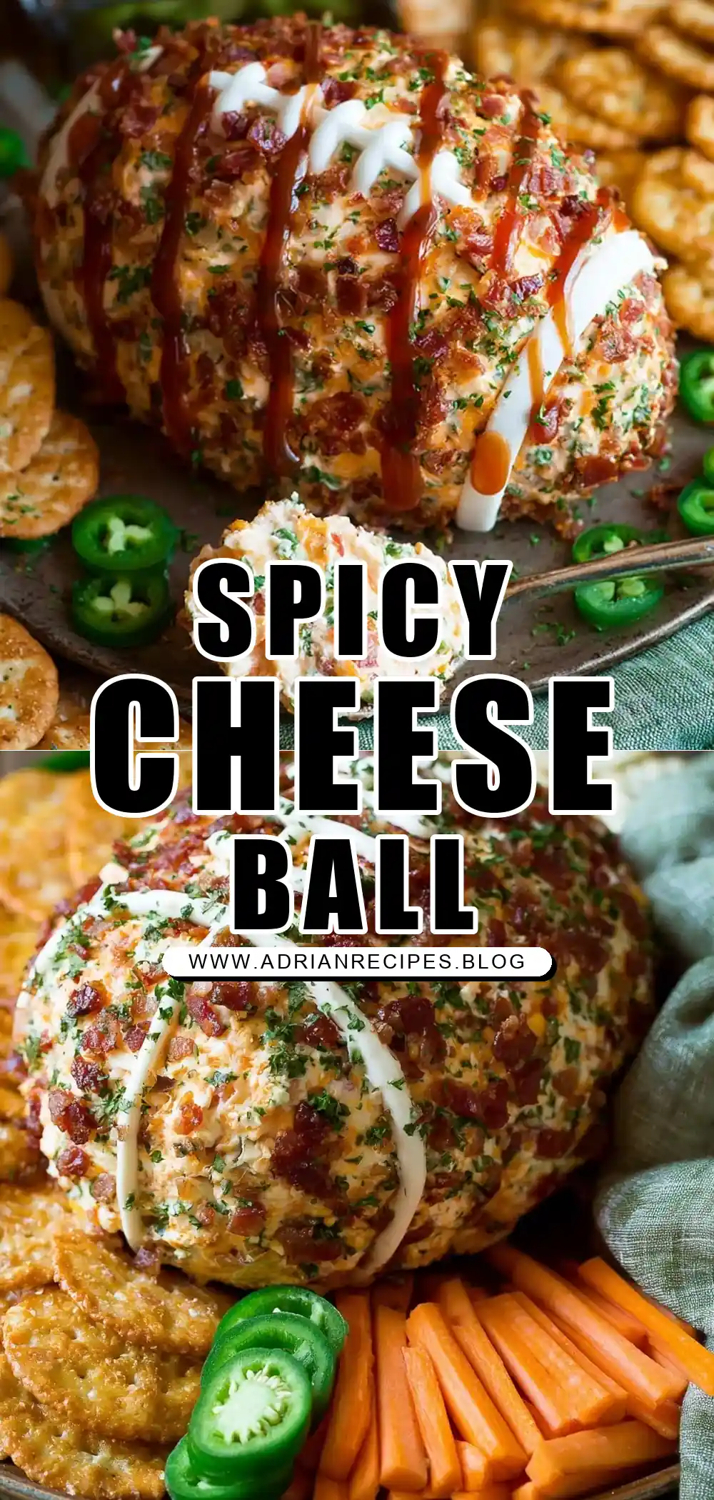 Jalapeño Popper Football Cheese Ball
