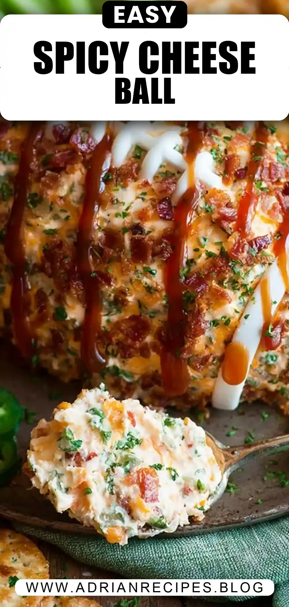 Jalapeño Popper Football Cheese Ball