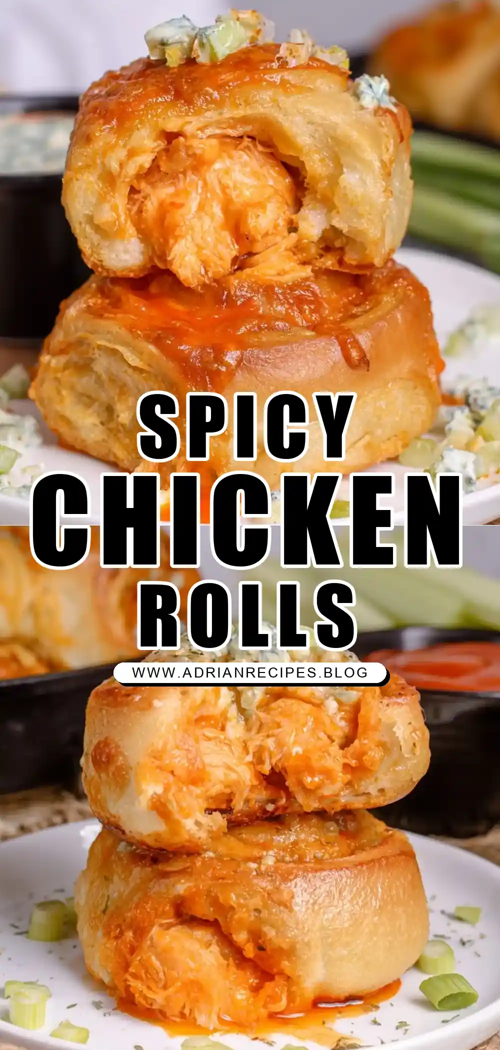 Buffalo Chicken Pizza Rolls