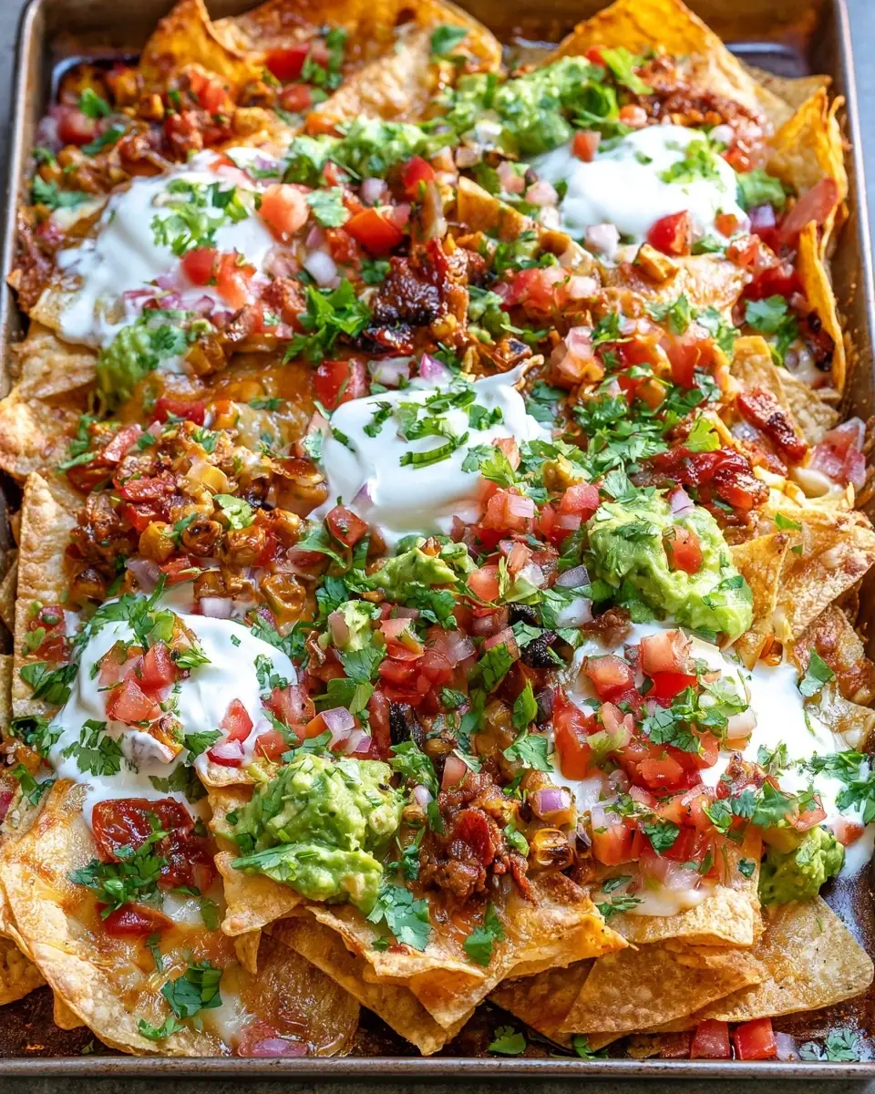 A delicious plate of Sheet Pan Nachos