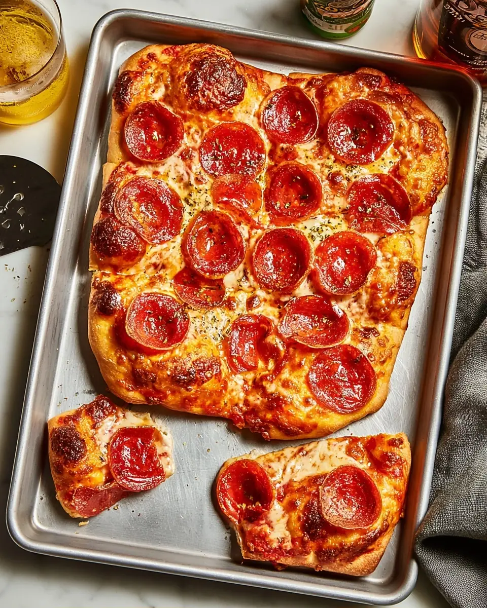 A delicious plate of Sheet Pan Pizza