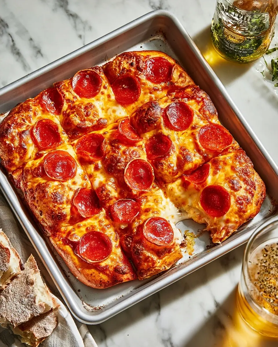 A delicious plate of Sheet Pan Pizza