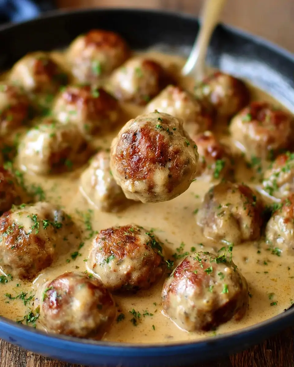A delicious plate of Swedish Meatballs