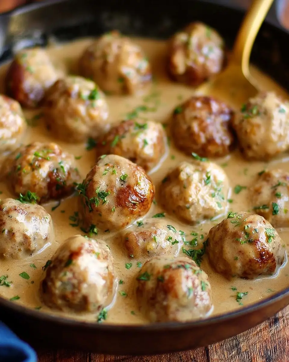 A delicious plate of Swedish Meatballs